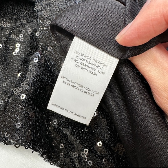 Lucy In The Sky Black Sequins Halter Maxi Dress - Picture 6 of 6